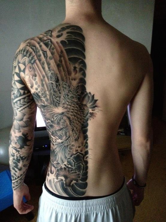 Half Body Tattoo